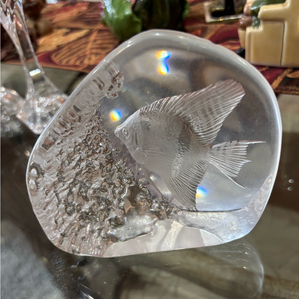 Crystal Fish Sculpture Mats Jonasson Molares